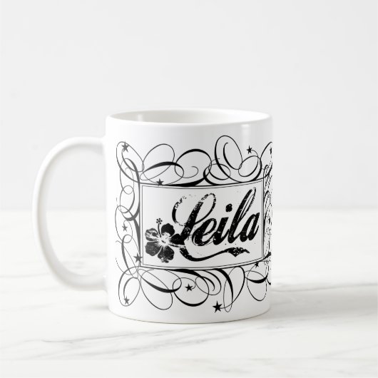 Mug Nommez Leila dans le cadre élégant d'intérieur de (Gauche)