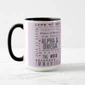 Mug Noms Chrétiens De Dieu, Moderne Simple (Gauche)