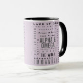 Mug Noms Chrétiens De Dieu, Moderne Simple (Devant droit)