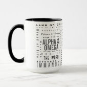 Mug Noms Chrétiens De Dieu, Moderne Simple (Gauche)