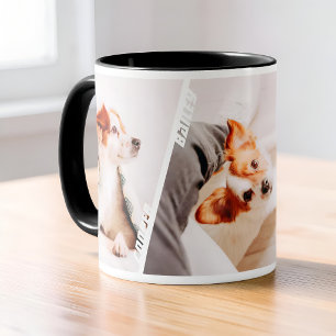 Mug Noms de 3 photos de collage multi-propriétaire d'a