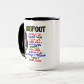 Mug Noms de Bigfoot (Devant gauche)