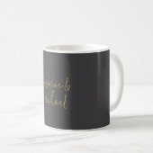 Mug Noms de couple calligraphiés chic et élégants Gris (Devant droit)