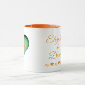 Mug Noms de couples aspect bois sculpté rustique (Centre)