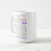 Mug Noms de Dieu et leurs significations texte multico (Devant gauche)