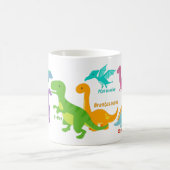 Mug Noms de dinosaures pour enfants mignons (Centre)