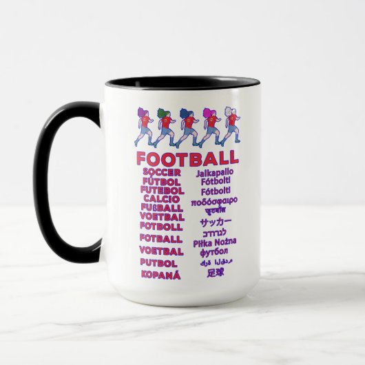 Mug Noms de footballeuses multilingues pour fans de sp (Gauche)