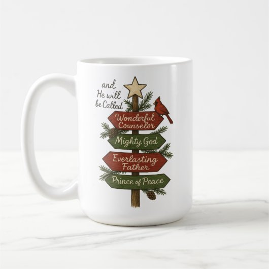 Mug Noms de Jésus Noël chrétien  (Gauche)