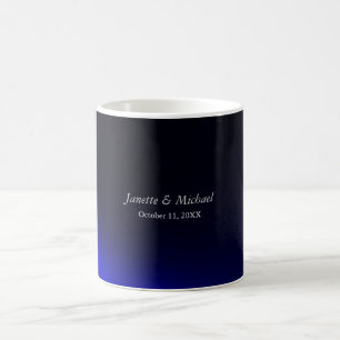 Mug Noms de Mariage d'amour Arrière - plan noir bleu