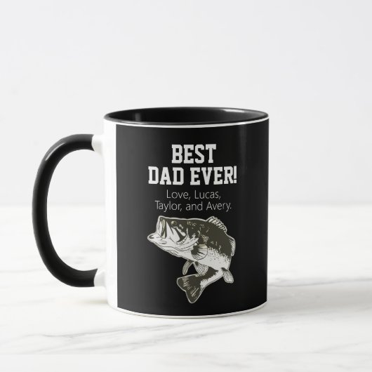 Mug Noms de pêche des bars de Fête des pères (Gauche)