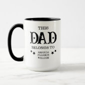 Mug Noms d'enfants personnalisés Papa (Gauche)