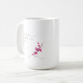 Mug Noms des aquarelles du Mariage fleur sauvage Fuchs (Devant gauche)