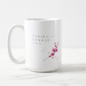 Mug Noms des aquarelles du Mariage fleur sauvage Fuchs (Gauche)