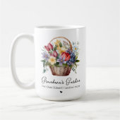Mug Noms du jardin de la grand-mère Panier floral aqua (Gauche)