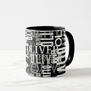Mug Noms en détresse répliqués sur le Noir moderne