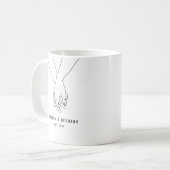Mug Noms et année de création d'un couple (Devant gauche)