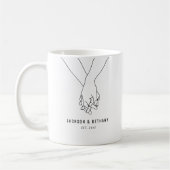 Mug Noms et année de création d'un couple (Gauche)