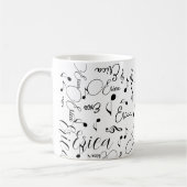 Mug Noms et notes musicales assorties imprimées partou (Gauche)