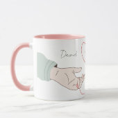 Mug Noms modernes Love Illustration élégante (Gauche)