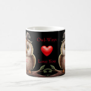Mug Noms personnalisés avec l'amour du hibou Jouer sur
