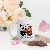 Mug Noms personnalisés des couples d'ours