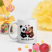 Mug Noms personnalisés des couples d'ours