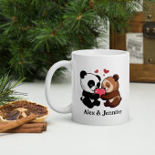 Mug Noms personnalisés des couples d'ours