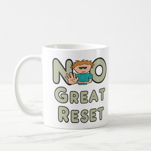 Mug Non à la grande réinitialisation (Gauche)