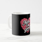 Mug Non ça va Anti Saint Valentin Drôle Célibataire (Devant gauche)