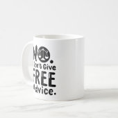 Mug "Non, je ne donne pas de conseils juridiques gratu (Devant gauche)