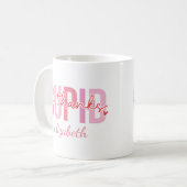 Mug Non Merci Cupid Funny Nom personnalisé Saint Valen (Devant gauche)