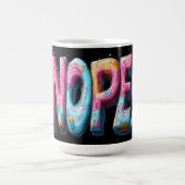Mug NON Merci Texte Coloré Drôle (Centre)