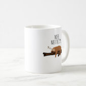 Mug Non. Pas aujourd'hui ! Dormir Sur Une Branche (Devant droit)