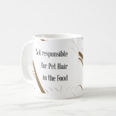 Mug Non responsable des poils d'animaux de compagnie d (Devant gauche)