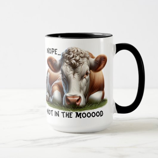 Mug "Non..." Vache Personnalisable (Droite)