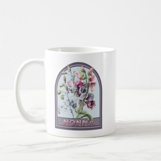 Mug Nonna Fleurs de Grand-mère Vintage (Gauche)