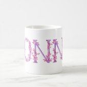 Mug Nonna texte orchidée violet peinture d'art rose mu (Centre)