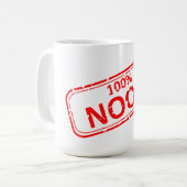 Mug Noob 100% tamponnent le rouge sur le blanc (Devant gauche)
