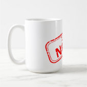 Mug Noob 100% tamponnent le rouge sur le blanc (Gauche)