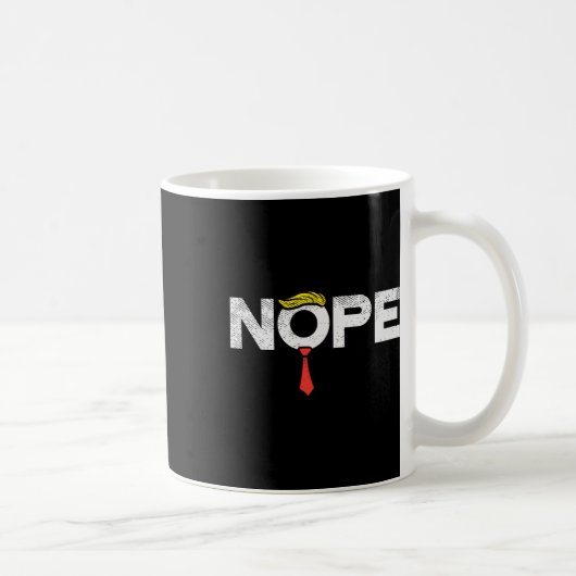 Mug Nope anti-Trump Cravate rouge perruque Stop Donald (Droite)