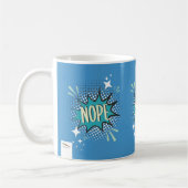 Mug NOPE Comic Speech Bubble Meme Funny Blue (Gauche)