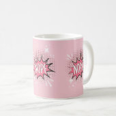Mug NOPE Comique Discours Bubble Mème Drôle Rose (Devant droit)