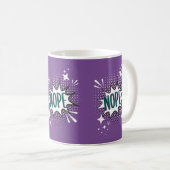 Mug NOPE Comique Discours Bubble Mème Drôle Violet (Devant droit)