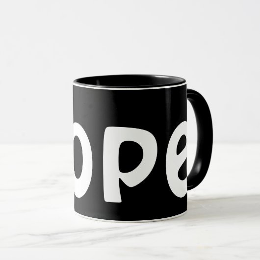 Mug Nope de café (Devant droit)