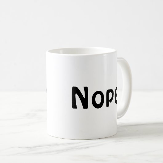 Mug Nope de café (Devant droit)