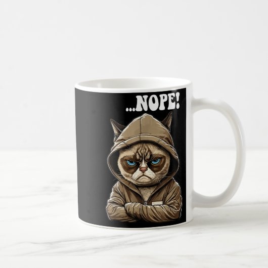 Mug Nope! Nope - Employee Work Colleagues Teenager Cat (Droite)