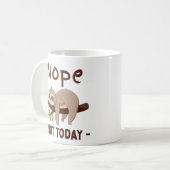 Mug Nope pas aujourd'hui paresseux, Drôle (Devant gauche)