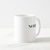 Mug Nord | Logo minimal noir intemporel classique (Devant droit)