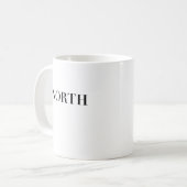 Mug Nord | Logo minimal noir intemporel classique (Devant gauche)