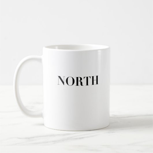 Mug Nord | Logo minimal noir intemporel classique (Gauche)